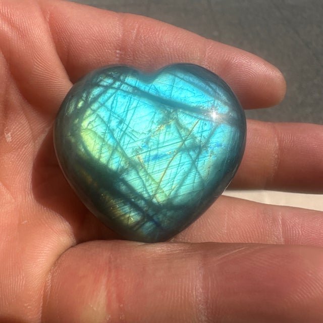 Labradorite heart bracelet